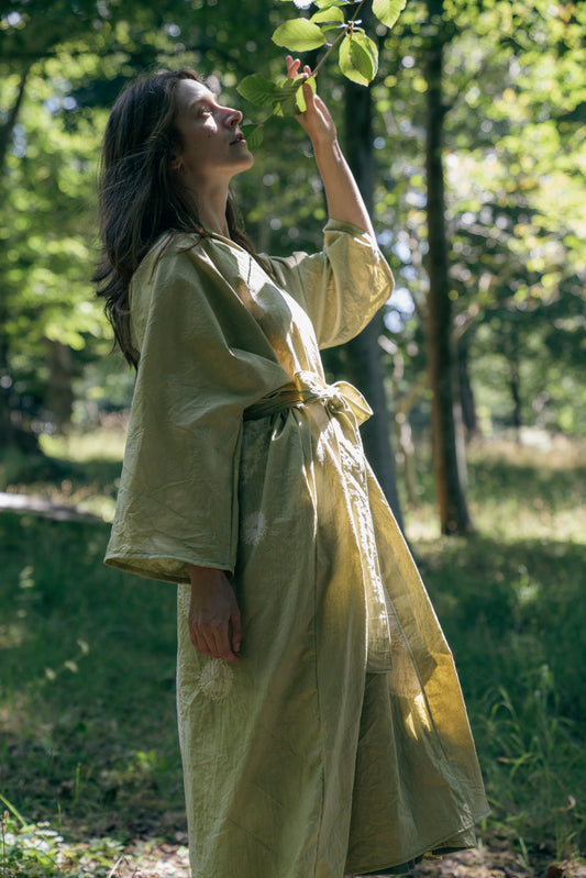 ILH Robe Shibori Allium Flowers