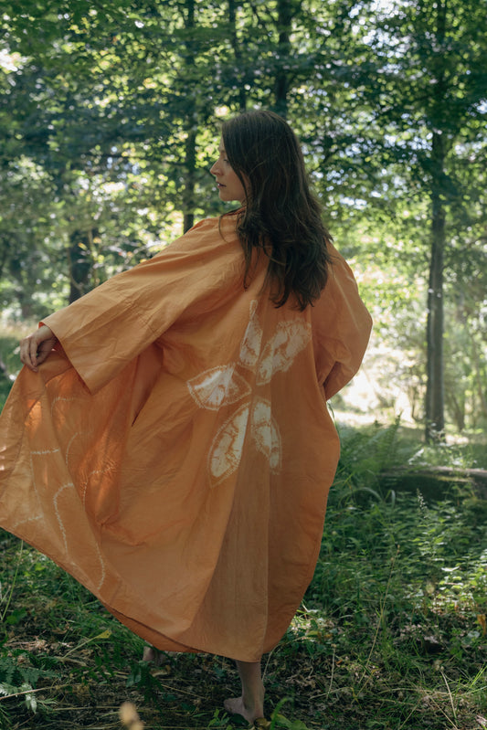 ILH Robe Shibori Squash Flower