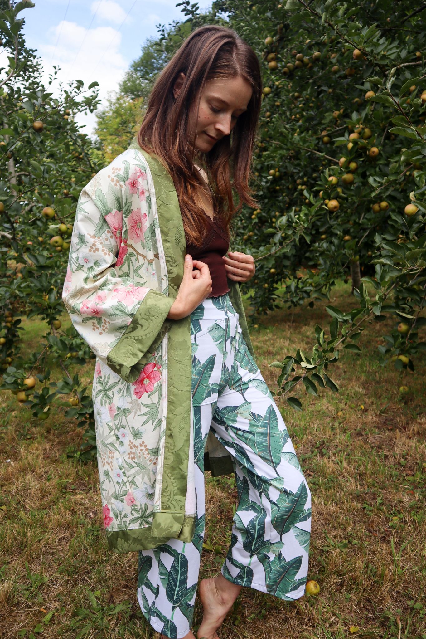 ILH Robe Pink & Green Floral