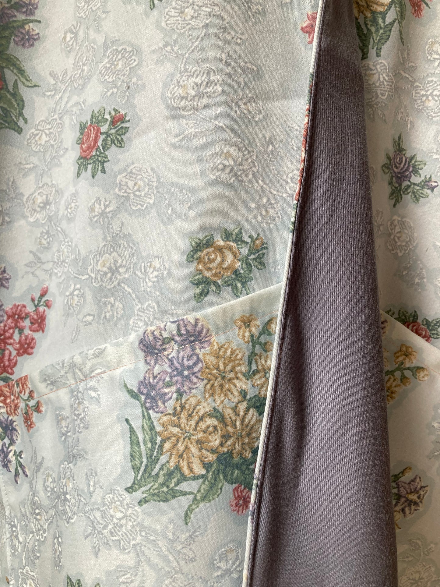 ILH Robe Jersey Lined Pale Blue Dainty Floral
