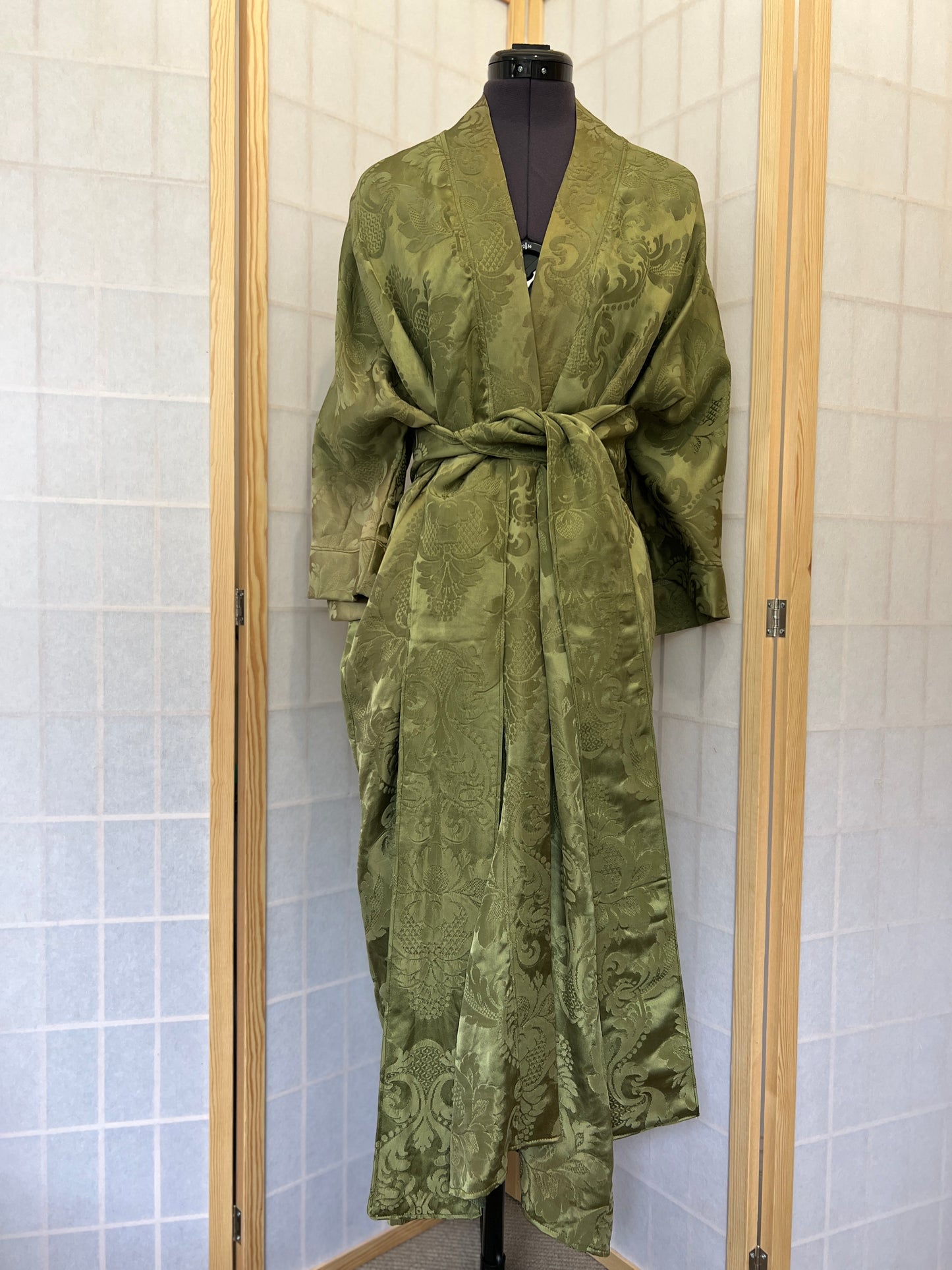 ILH Robe Vintage Olive Satin