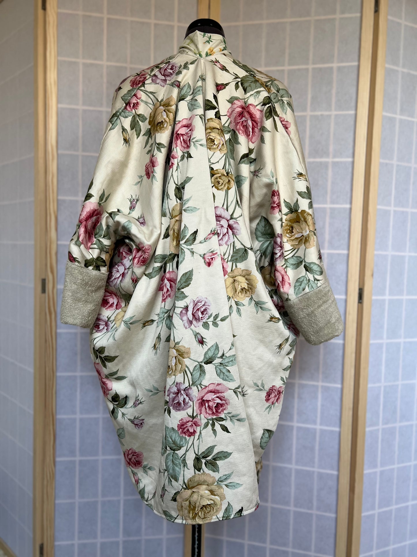 ILH Robe Flower Garden Towelling Lined