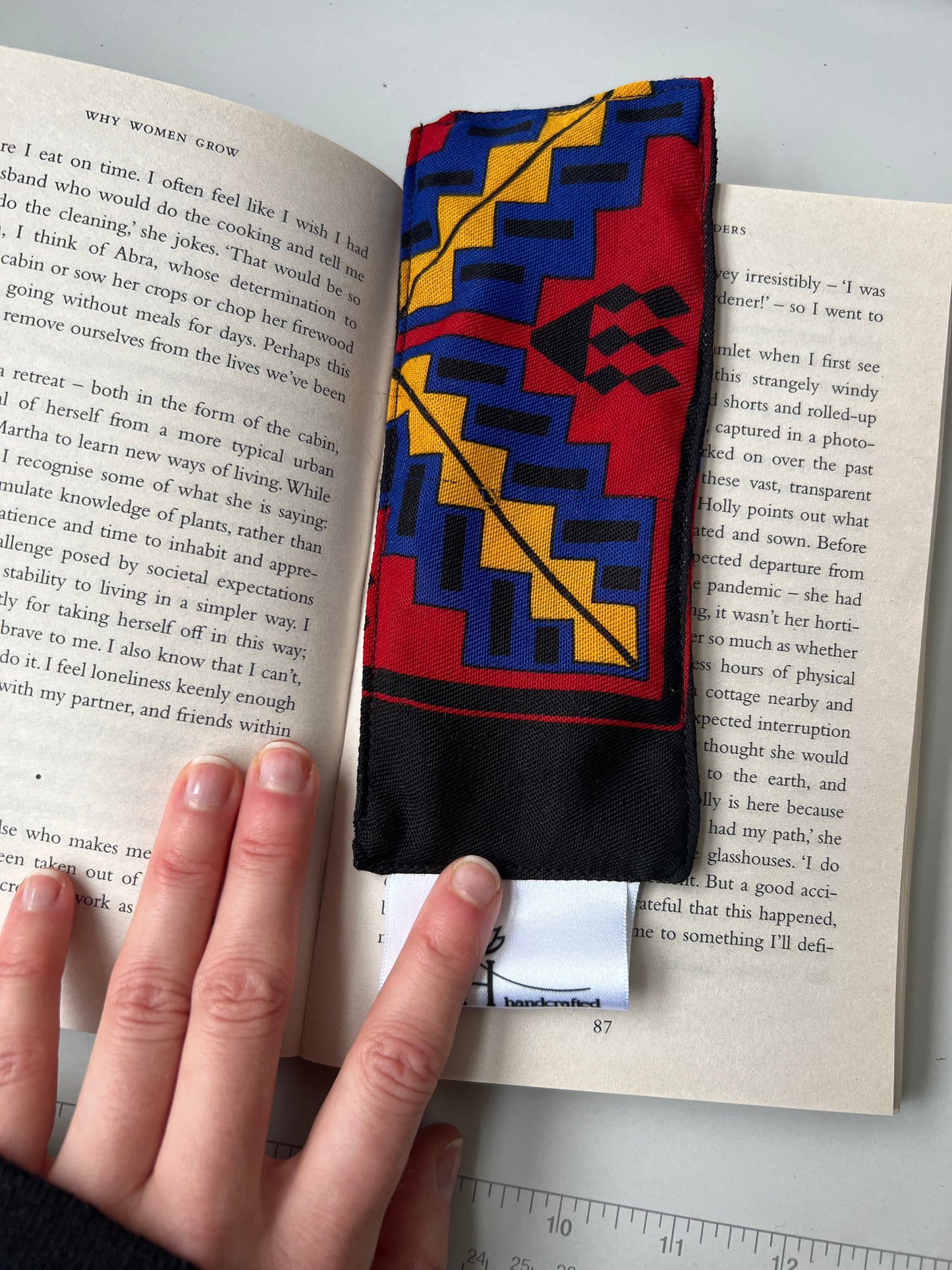 Recycled Cotton Handmade Bookmark