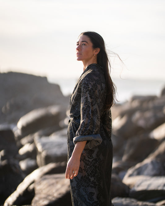 ILH Robe Charcoal Lace