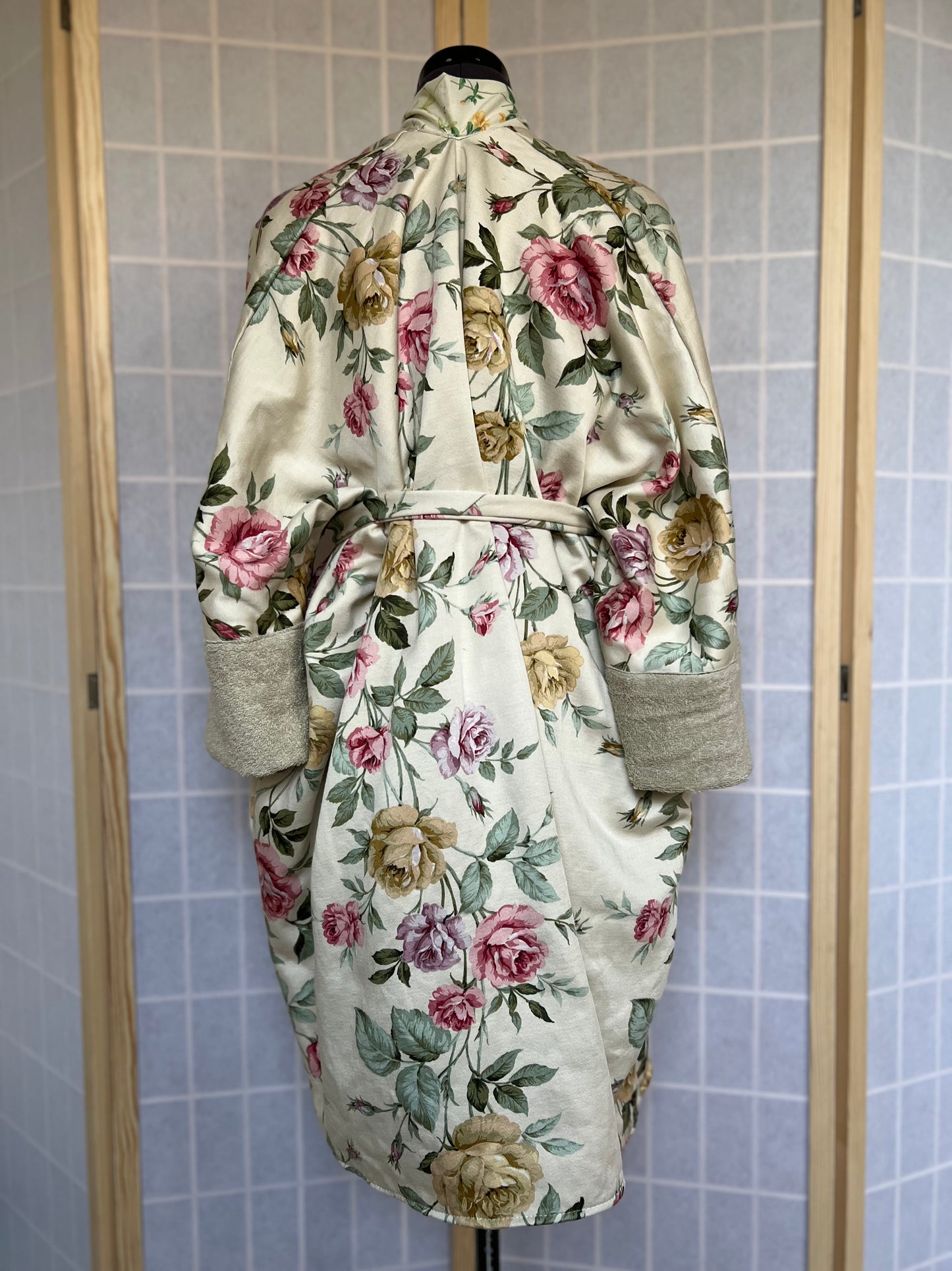 ILH Robe Flower Garden Towelling Lined