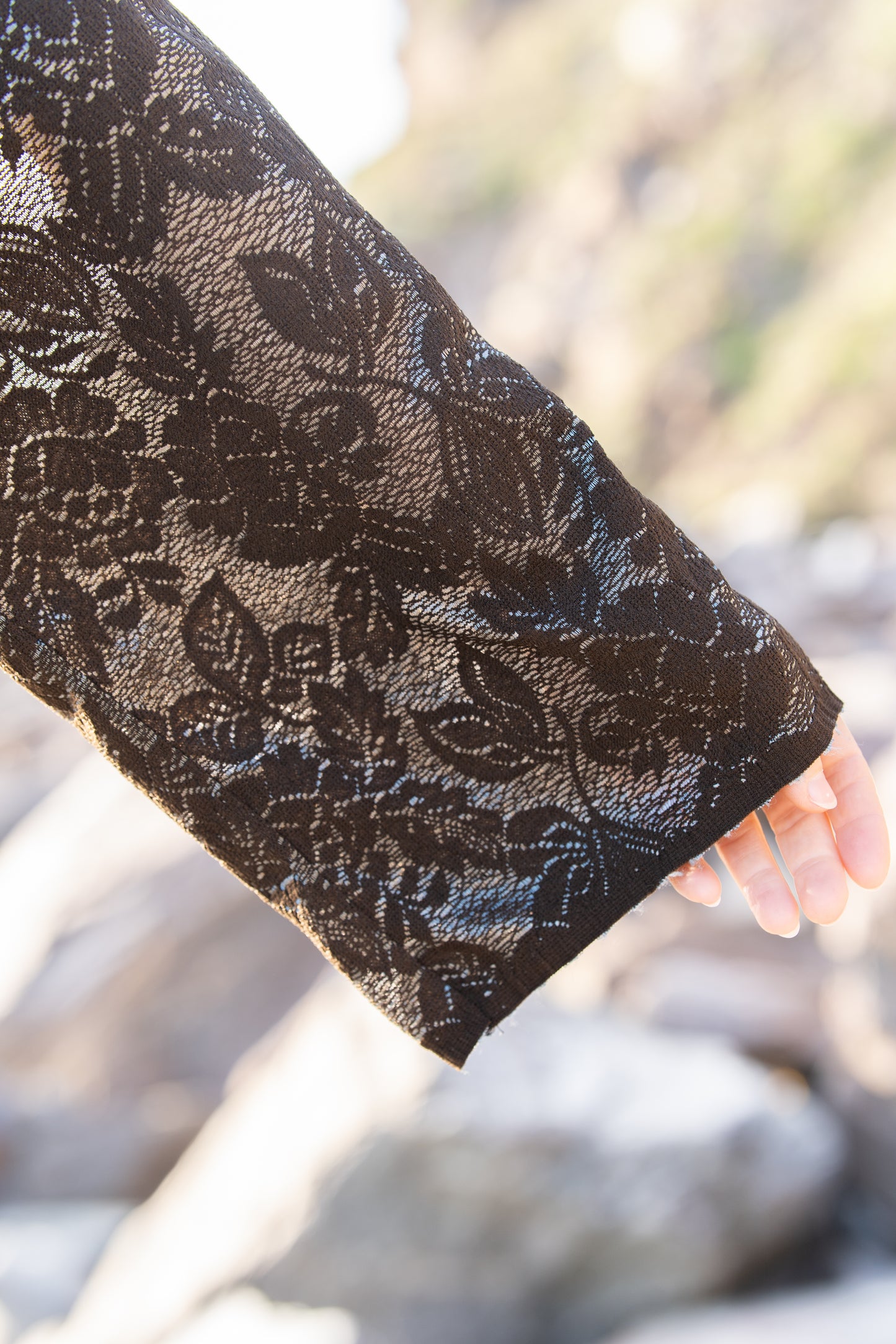 ILH Robe Charcoal Lace