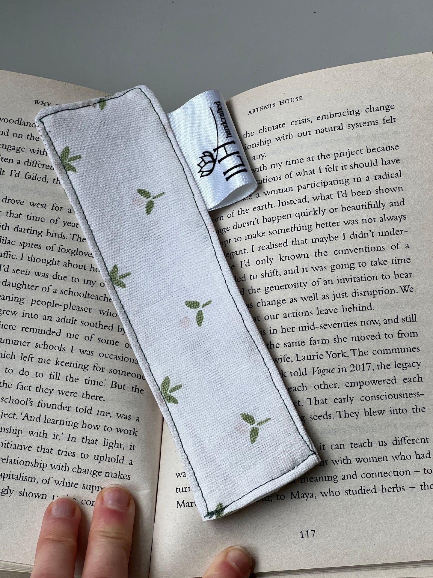 Recycled Cotton Handmade Bookmark